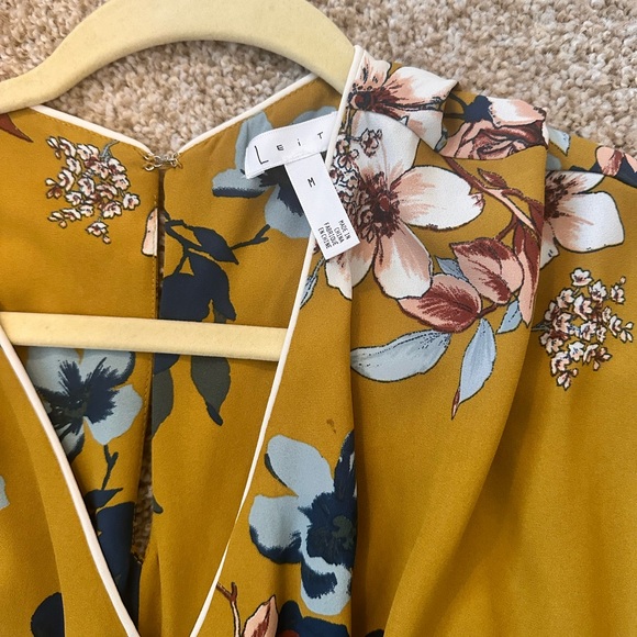 NWT Leith Yellow Mineral Long Romper Size M - Picture 8 of 10